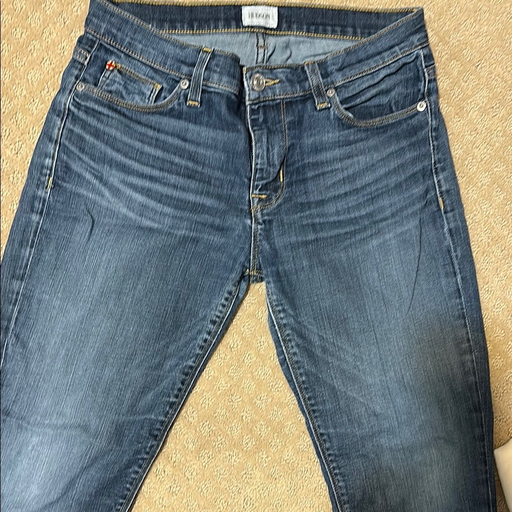 Hudson Classic Blue Straight Leg Jeans Timeless Denim
